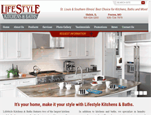 Tablet Screenshot of lifestylekitchensbaths.com